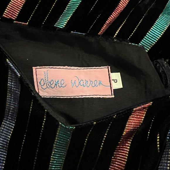 Metallic striped strapless velvet dress - Picture 5 of 5